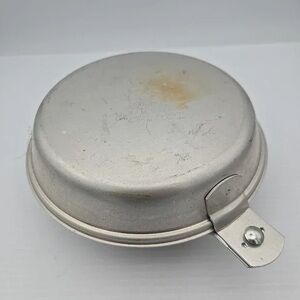Sturdy Silver Metal Pan with Handle